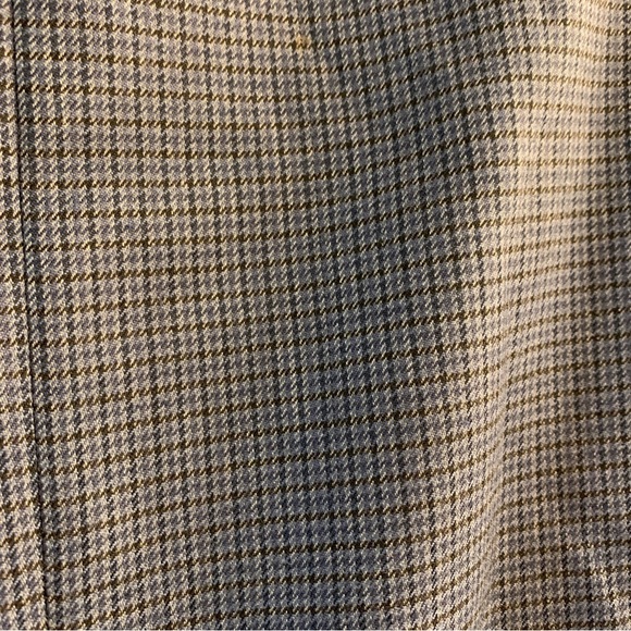 Chaps Sport Coat Blazer Mens 48L Black Blue Mini Check Plaid - 2 Button - Clean - Picture 3 of 7